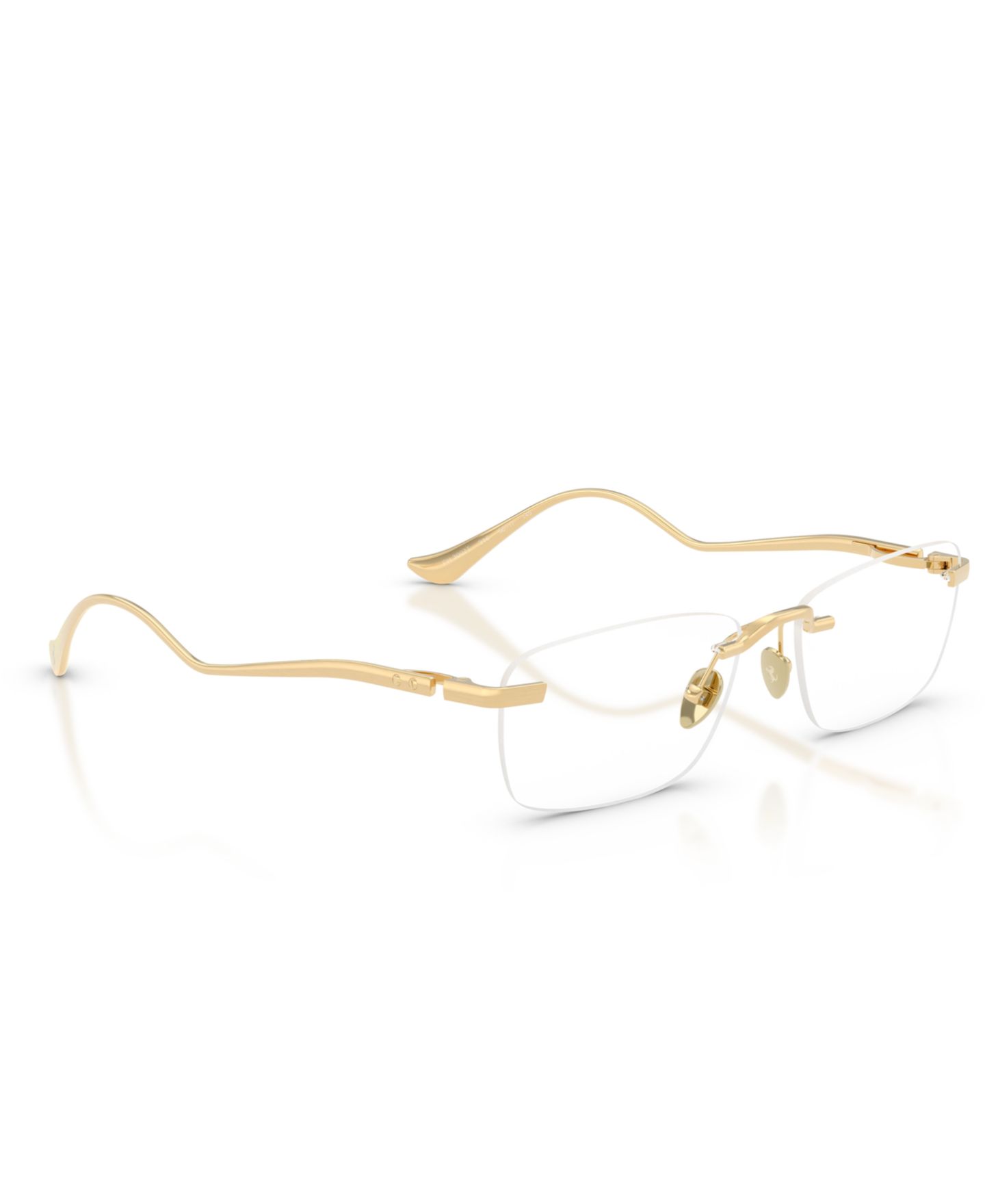 Мужские очки Ferrari Man Pillow Titanium FH3007T Eyeglasses, цвет: Золотой — фото 6