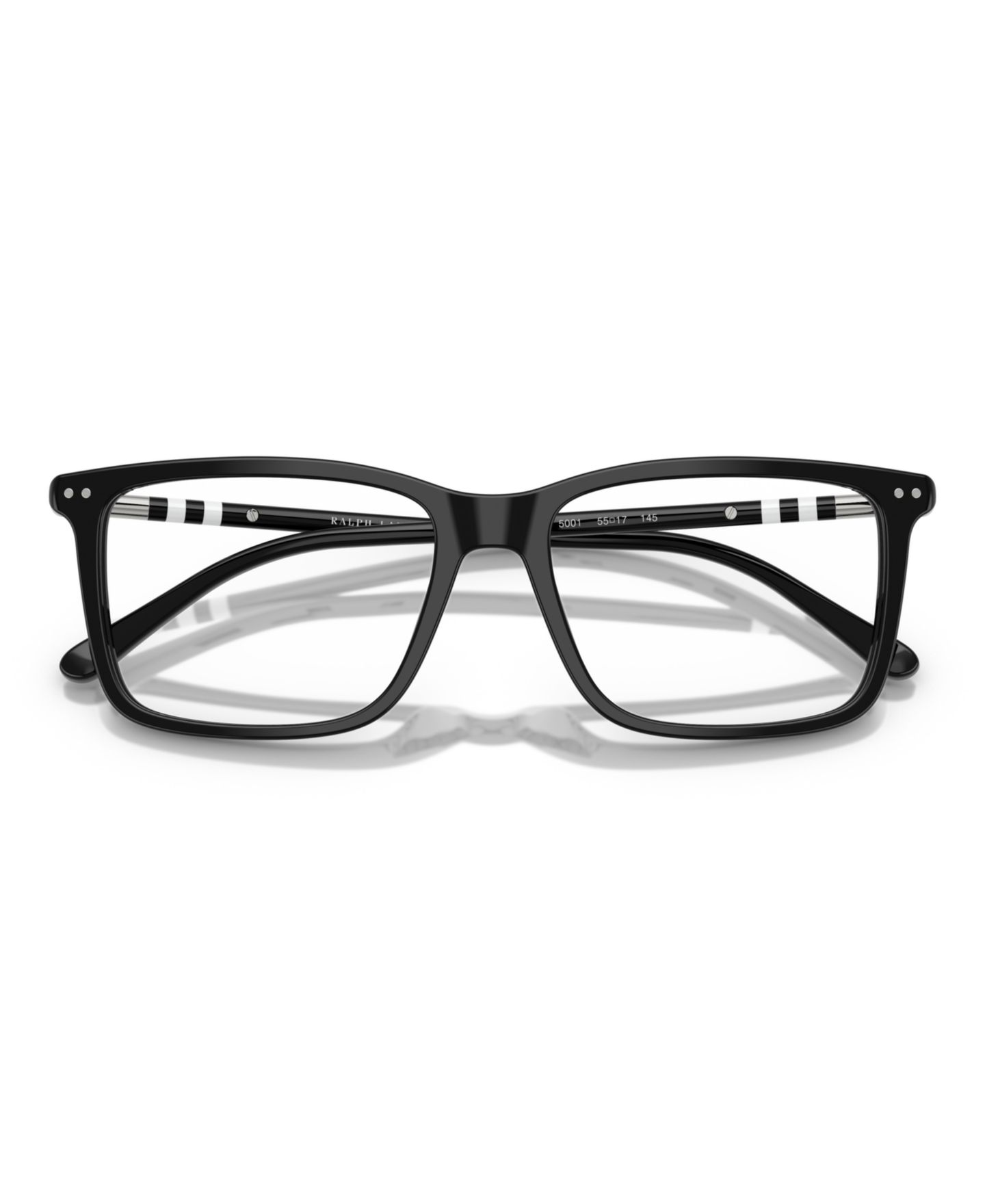 Мужские очки Polo Ralph Lauren Man Rectangle Plastic PH2287 Eyeglasses, цвет: Блестящий чёрный — фото 4