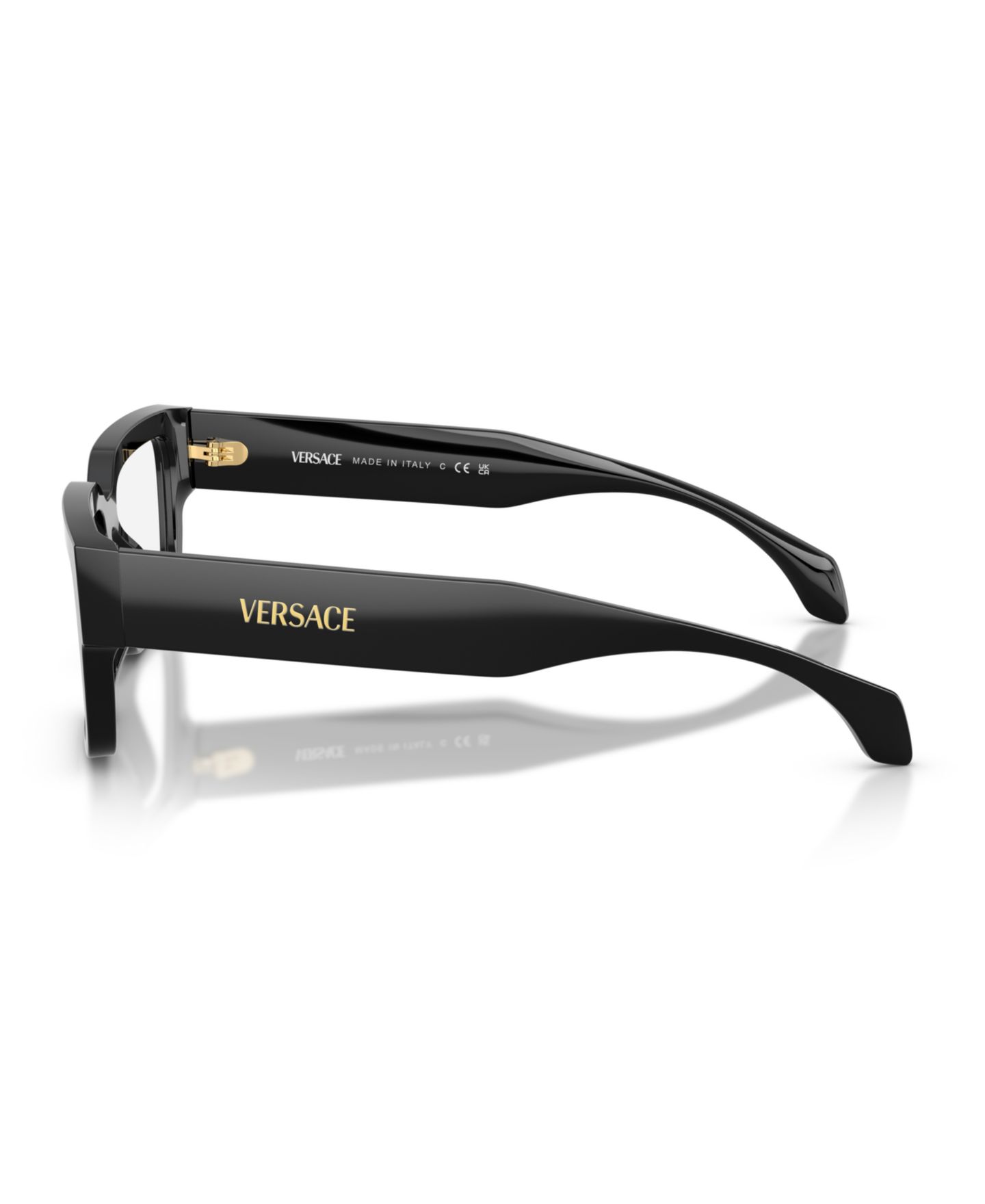 Мужские очки Versace Man Rectangle Plastic VE3374U Eyeglasses, цвет: Чёрный — фото 4