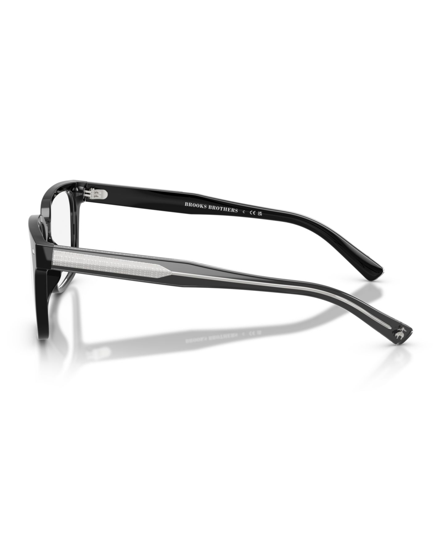 Мужские очки Brooks Brothers Man Rectangle Plastic BB2072U Eyeglasses, цвет: Чёрный — фото 4