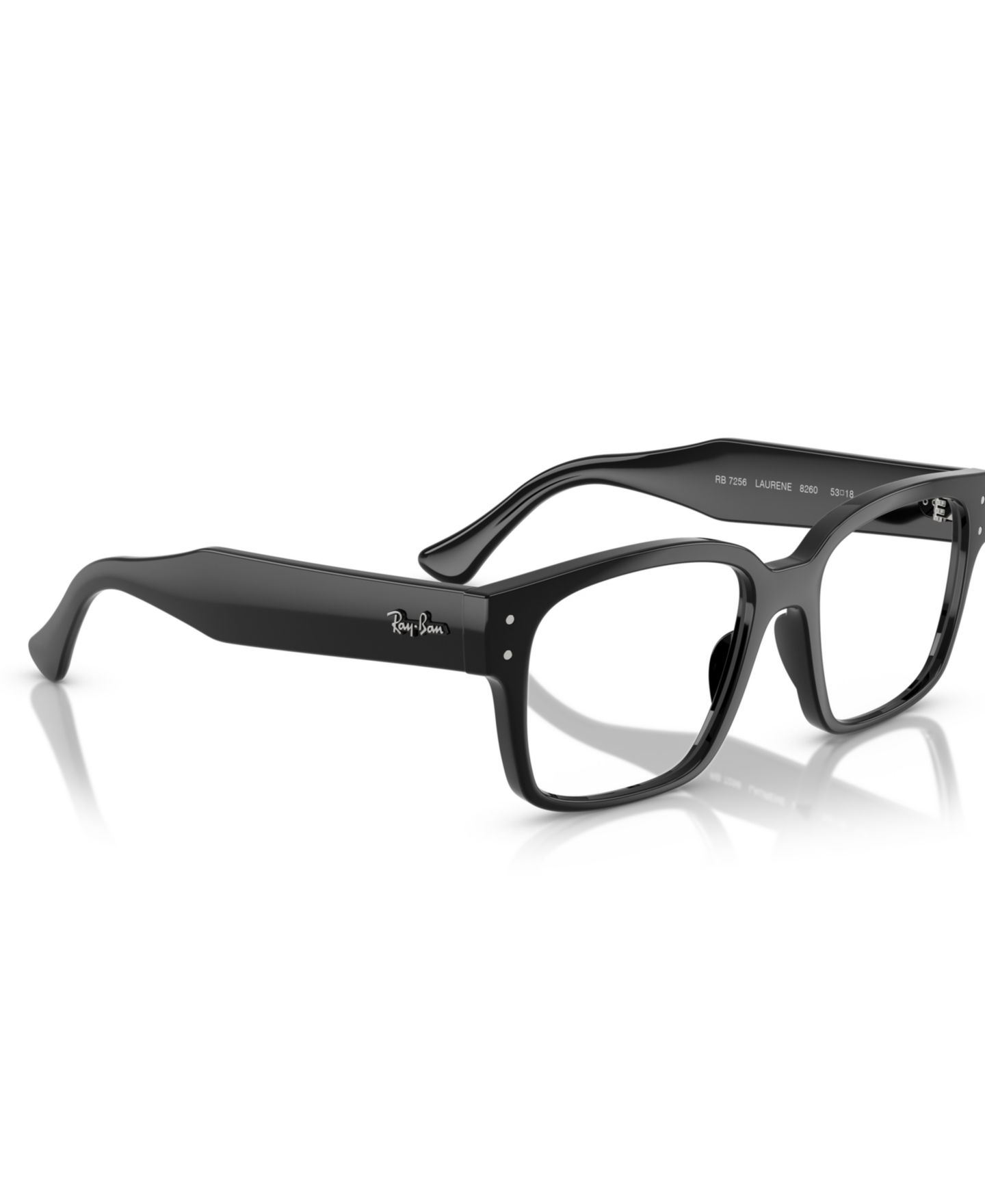 Очки Ray-Ban Unisex Square Nylon & Propionate RB7256 Laurene Optics Eyeglasses, цвет: Чёрный — фото 6