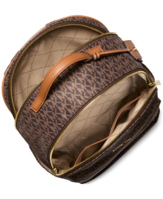 Michael Kors Sable Large Printed Signature Logo Backpack