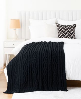 Lifestyle Cable Knit Chenille Throw, 51" x 67"