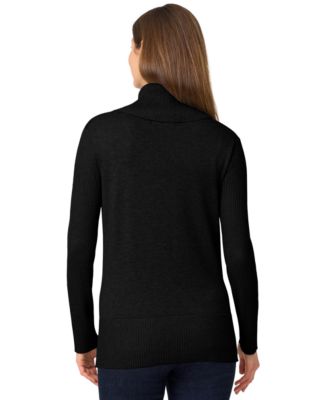 Women's Ribbed Stitch Cowl-Neck Sweater 