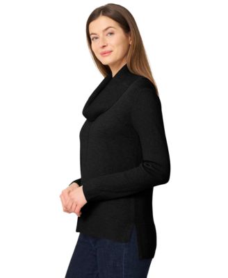 Women's Ribbed Stitch Cowl-Neck Sweater 