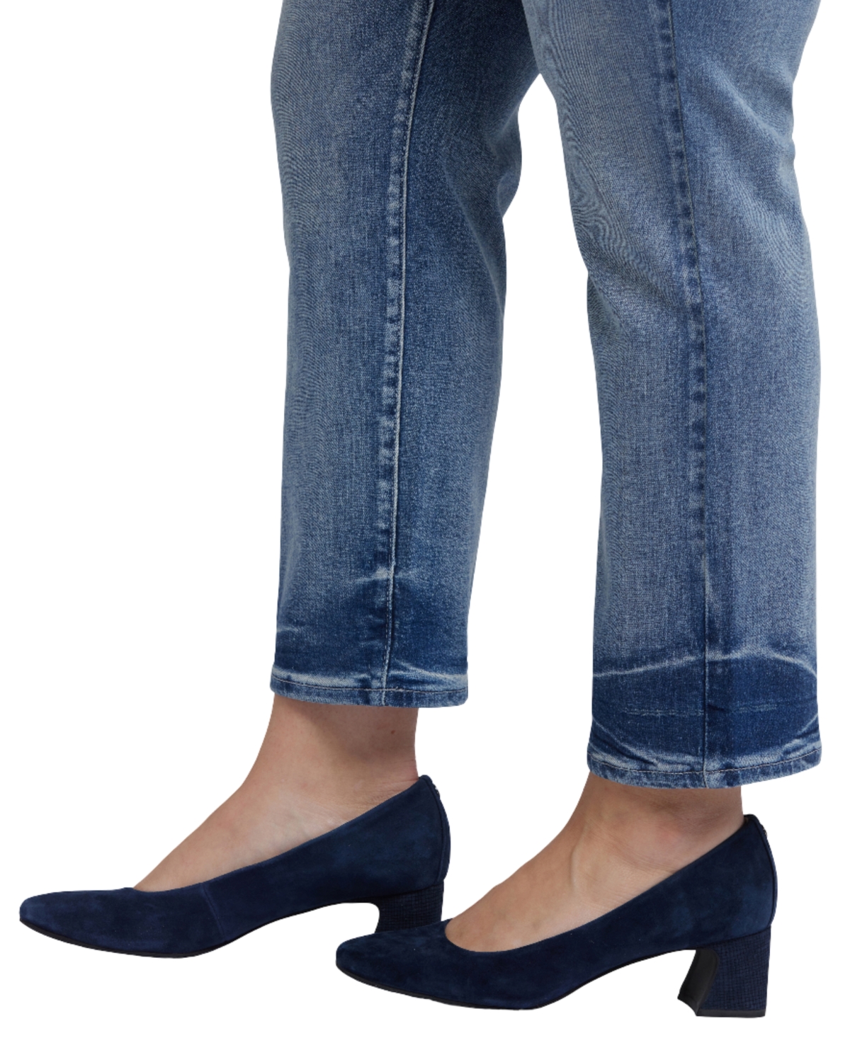 Nydj Plus Size Marilyn Ankle Straight Pull On Jeans In Blue