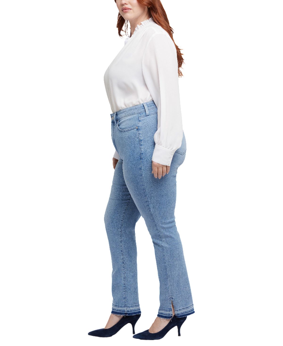 NYDJ Plus Size Marilyn Straight Pull On Jeans view 5 — MAYCSS fashion products