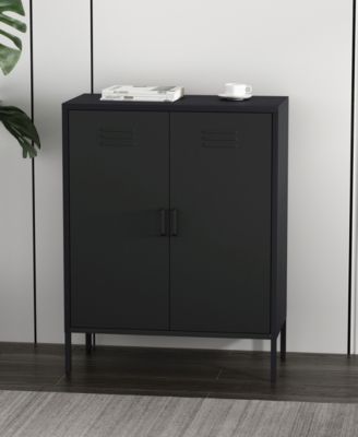 Naomi 31.5" Modern 3-Shelf Accent Cabinet