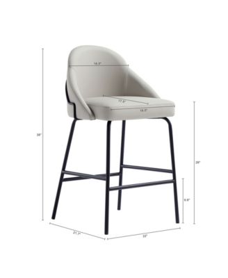 Gracie 38" Leatherette Upholstered Counter Stool