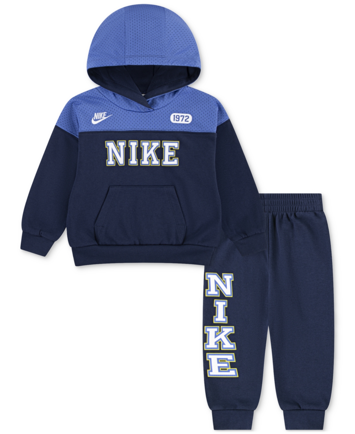 Nike Toddler Boys 2-piece Sportswear P.e. Blocked Pullover And Pant Set In Blue