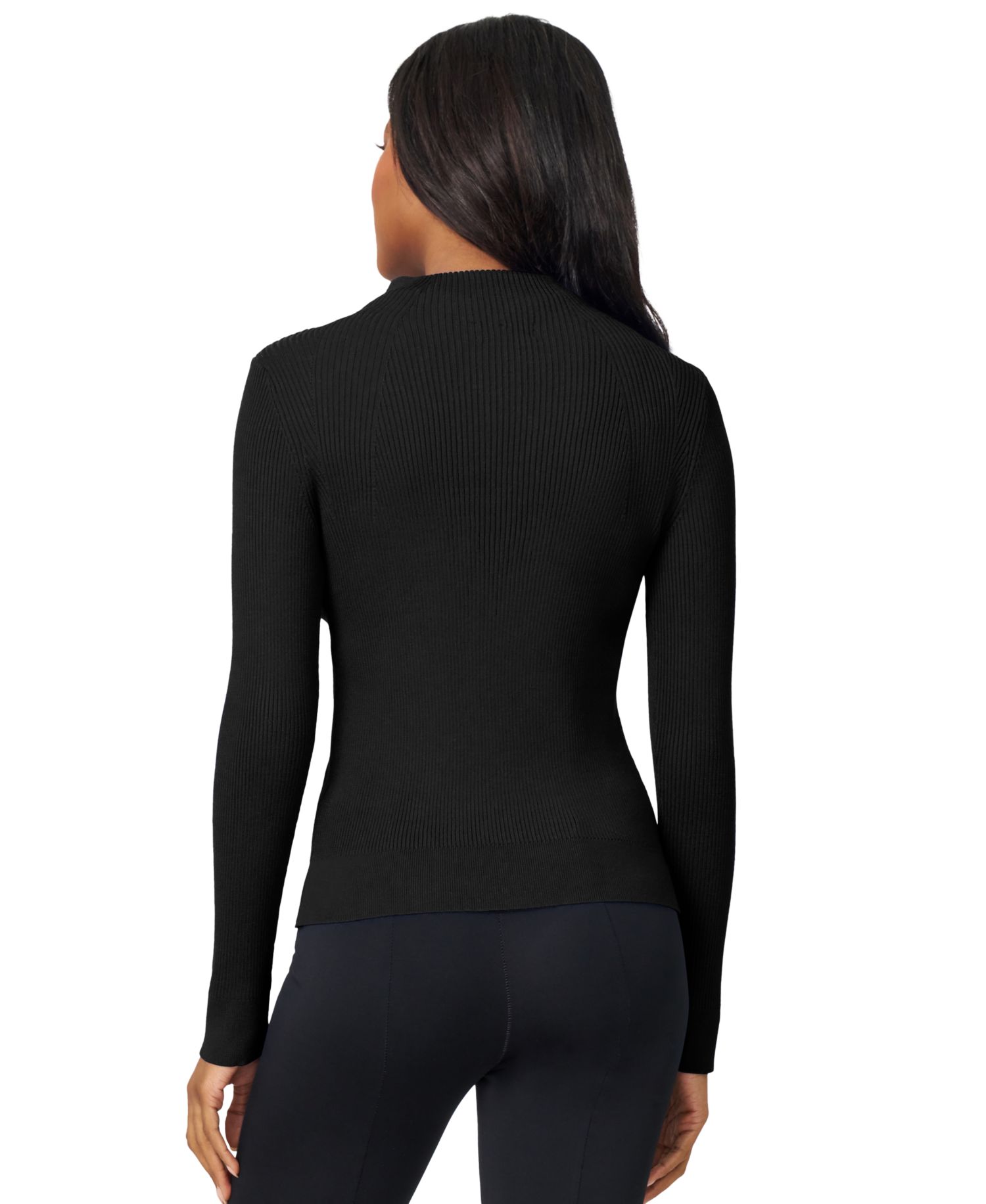 Women's Mock-Neck Rib-Knit Sweater