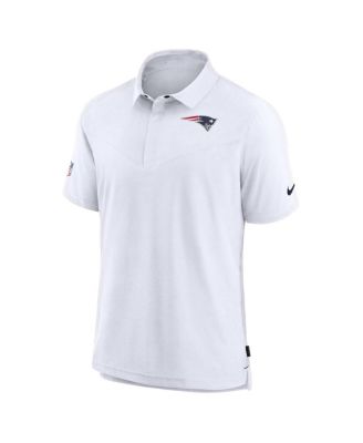 Men's White New England Patriots Sideline Lockup Performance Polo Shirt