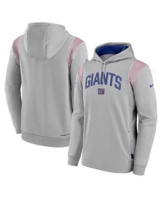 Nike - Men's Gray New York Giants Sideline Athletic Stack Performance Pullover Hoodie