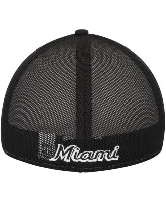 Men's Black/White Miami Marlins 2023 On-Field Batting Practice 39THIRTY Flex Hat