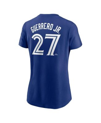 Women's&nbsp;Vladimir Guerrero Jr. Royal Toronto Blue Jays Fuse Name Number T-Shirt