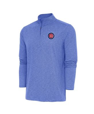 Men's Heather Royal Chicago Cubs Hunk Quarter-Zip Pullover Sweatshirt