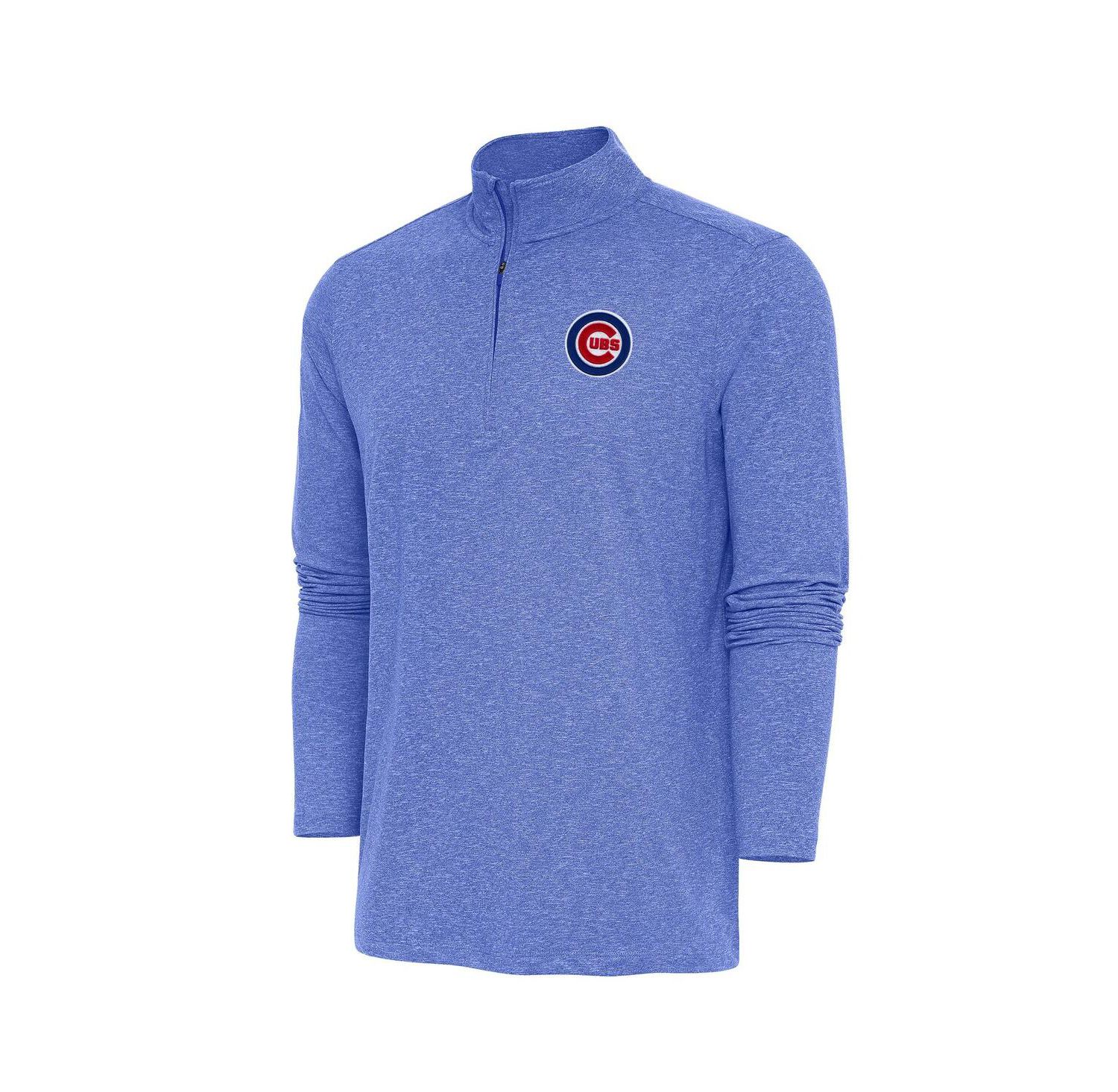 Men's Heather Royal Chicago Cubs Hunk Quarter-Zip Pullover Sweatshirt