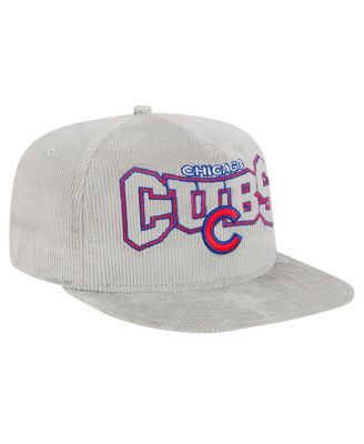 Men's Gray Chicago Cubs Corduroy Golfer Snapback Hat