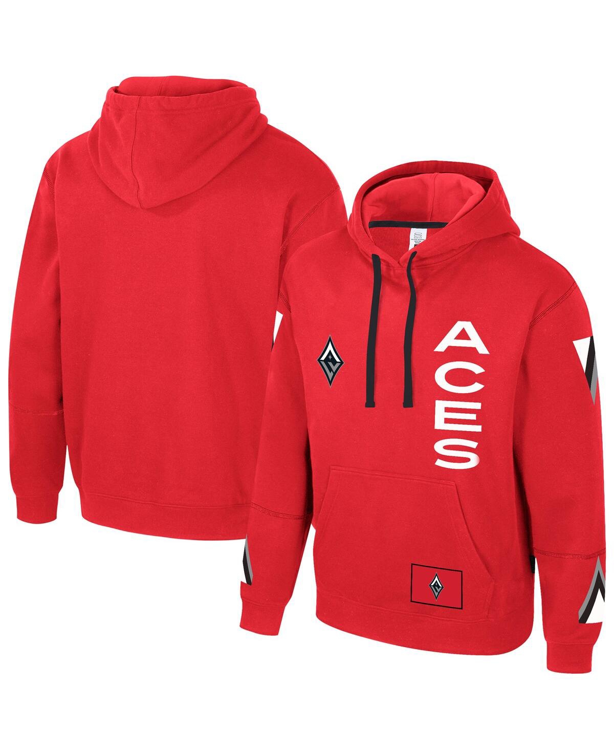 Men's and Women's Red Las Vegas Aces City Star Rebel Edition Pullover Hoodie Sweatshirt - Red