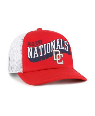 Men's Red Washington Nationals Meander Foam Trucker Snapback Hat