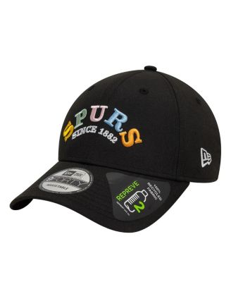 New Era - Men's Black Tottenham Hotspur Rainbow Wordmark Adjustable 9FORTY Hat