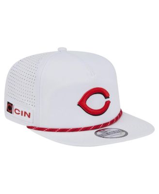 New Era - Men's White Cincinnati Reds Perforated Golfer Snapback Hat