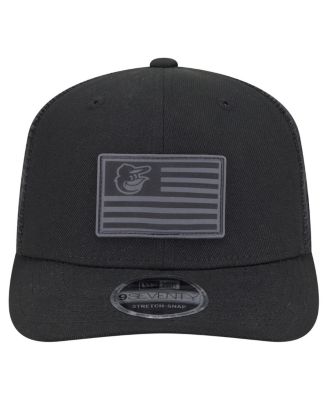 Men's Black Baltimore Orioles Tonal Flag 9SEVENTY Stretch-Snap Hat