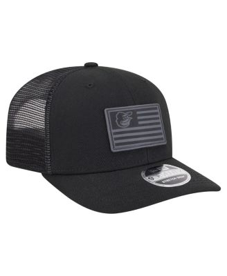 Men's Black Baltimore Orioles Tonal Flag 9SEVENTY Stretch-Snap Hat