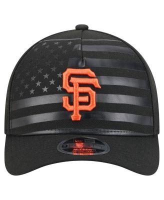 Men's Black San Francisco Giants American Flag 9FORTY M-Crown A-Frame Adjustable Hat