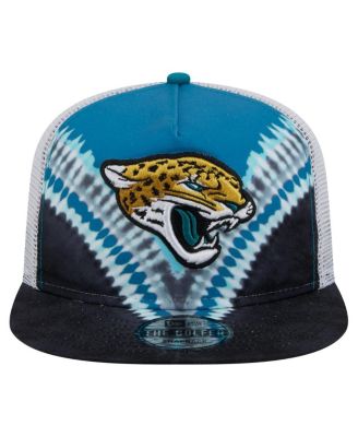 Men's Teal/Black Jacksonville Jaguars Throwback Dye Golfer Snapback Hat