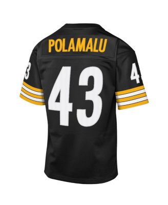 Big Boys and Girls Troy Polamalu Black Pittsburgh Steelers 2005 Throwback Fashion Jersey