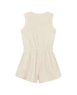 Girls Preschool Cream Atlanta Braves Girl Power Tank Romper