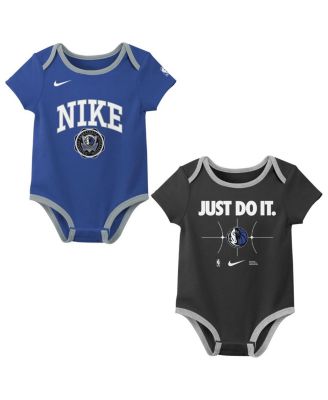 Nike - Newborn&nbsp;2-Pack Blue/Black&nbsp;Dallas Mavericks Just Do It Bodysuit Set