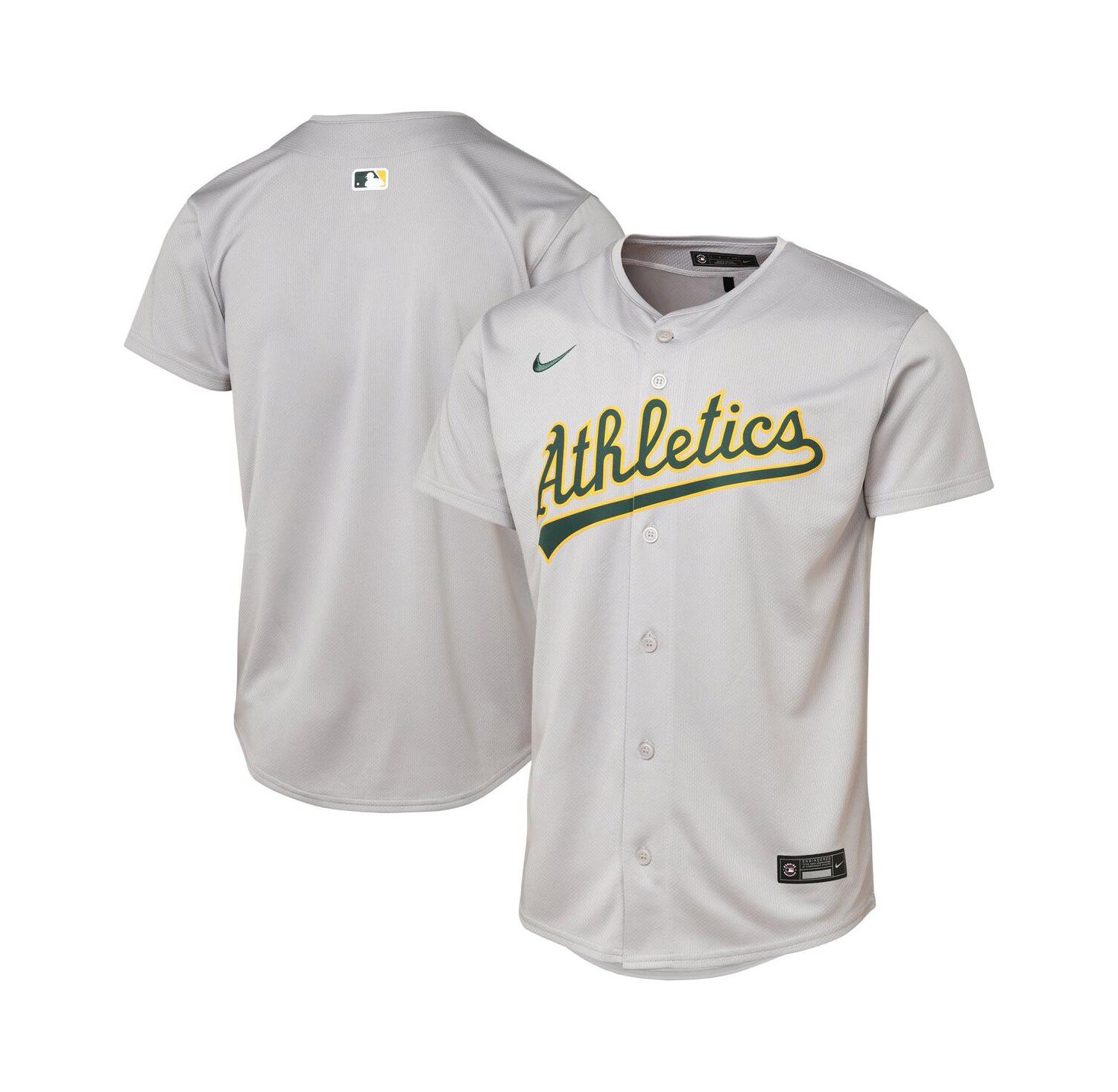 Big Boys and Girls Gray Athletics Road Limited Jersey