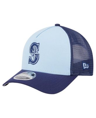 New Era - Men's Light Blue/Navy Seattle Mariners 2-Tone Color Pack 9FORTY Adjustable Trucker Hat
