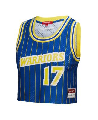 X Dannijo Women's Chris Mullin Royal Golden State Warriors Fashion Cropped Basketball Jersey