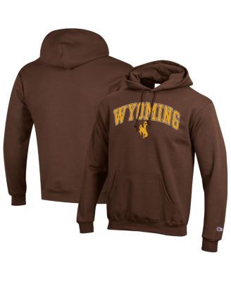 Champion - Men's Brown Wyoming Cowboys Arch Over Logo Pullover Hoodie Sweatshirt