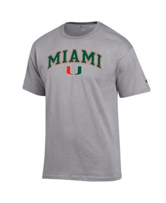Men's Heather Gray Miami Hurricanes Arch Over Logo T-Shirt