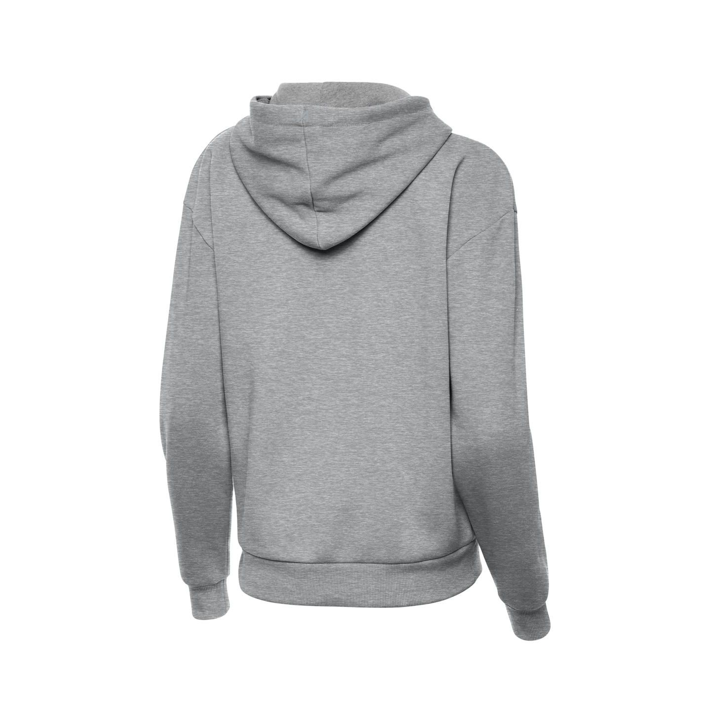 Женское худи Antigua Heather Gray Detroit Lions Victory Pullover — фото 2