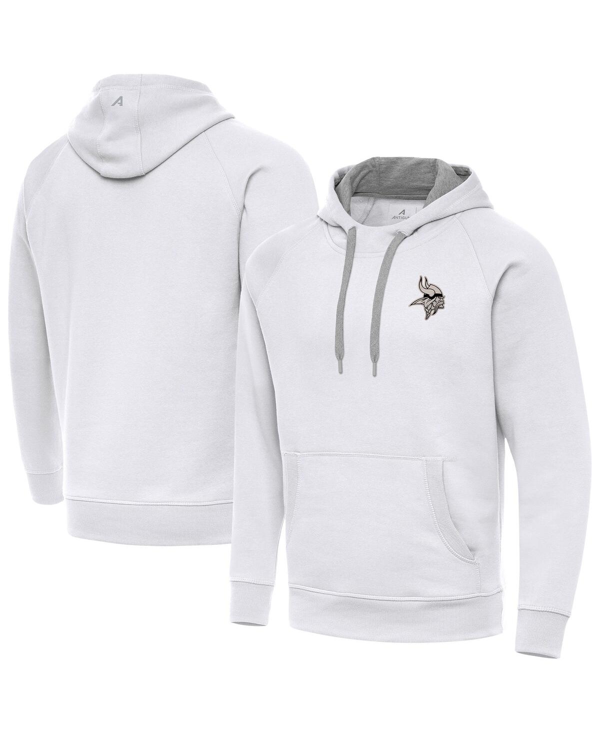 Men's White Minnesota Vikings Brushed Carbon Victory Pullover Hoodie - White