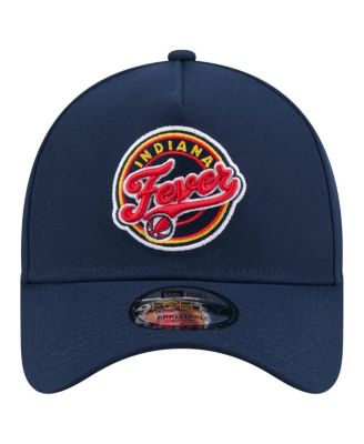 Men's Navy Indiana Fever Core Logo A-Frame 9FORTY Adjustable Hat