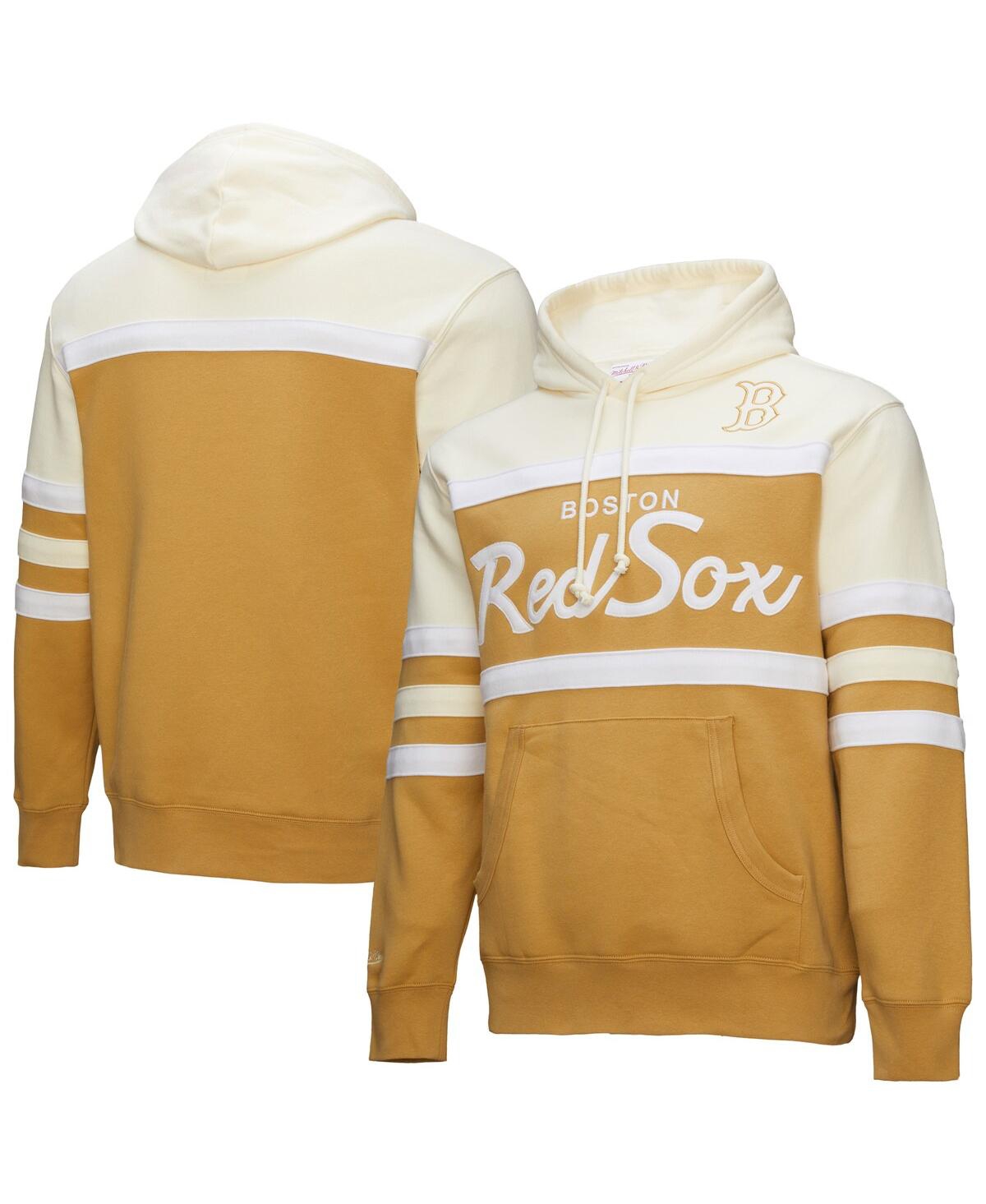 Men's Tan/Cream Boston Red Sox Head Coach Pullover Hoodie - Tan, Cream