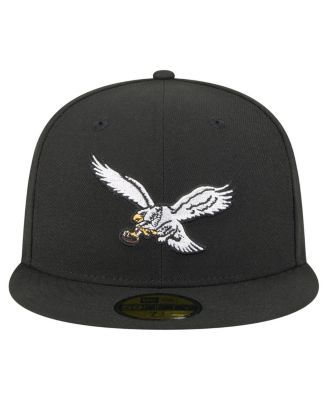 Men's Black Philadelphia Eagles Super Bowl LIX Champions Historic Side Patch 59FIFTY Fitted Hat