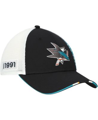 Fanatics - Men's Black San Jose Sharks Authentic Pro Draft Adjustable Trucker Hat