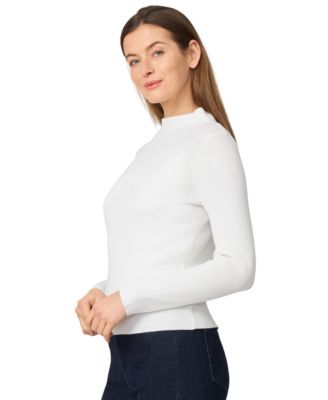 Women's Mock-Neck Rib-Knit Sweater 