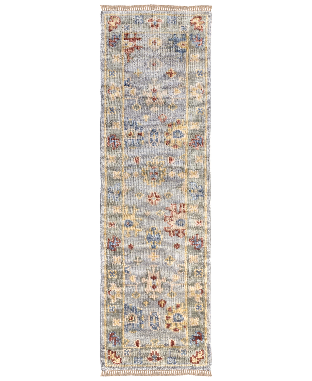 Feizy Fillmore 6954F 2'6"x8' Runner Area Rug - Blue, Taupe