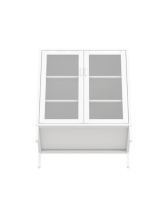 Amelia 31.5" Modern 3-Shelf Accent Cabinet