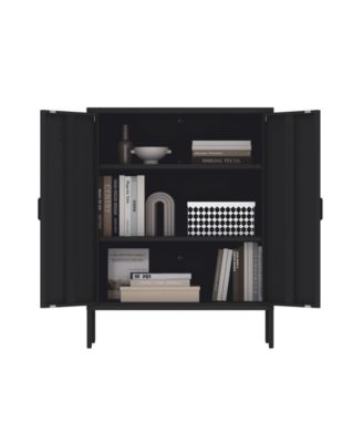 Naomi 31.5" Modern 3-Shelf Accent Cabinet