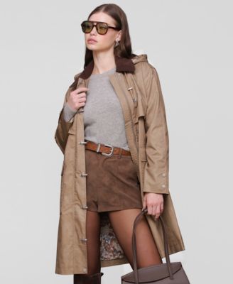 Women's Hooded Midi Canvas Jacket