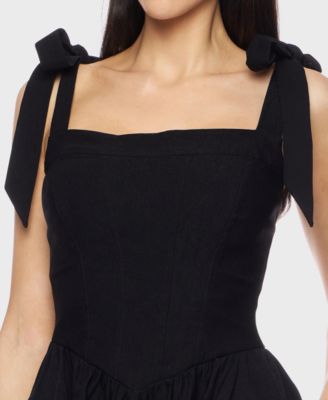 Juniors' Sleeveless Fit & Flare Dress